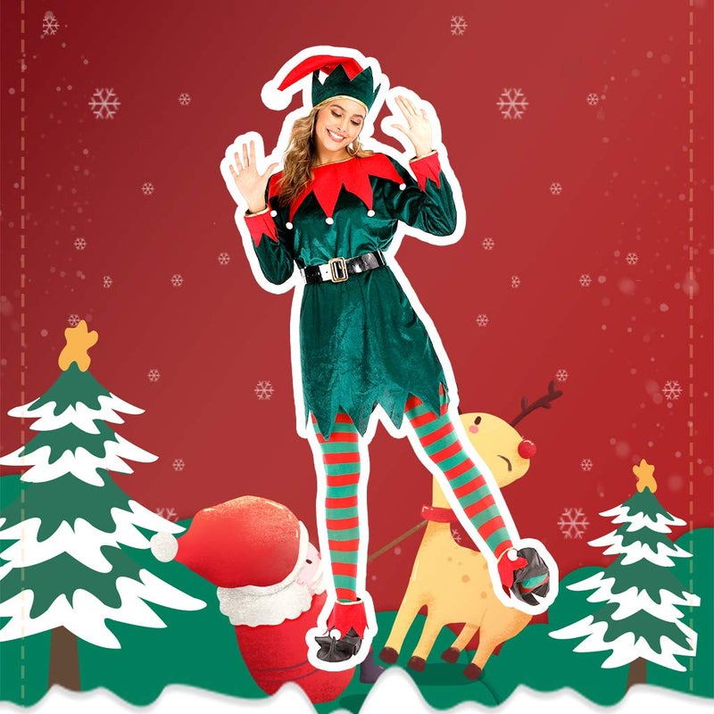 ReneeCho Women's Christmas Costume Elf Set, X-Large - Image 5